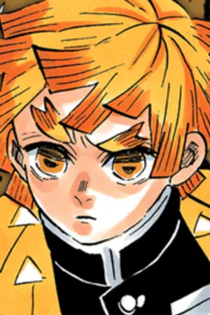 Zenitsu Agatsuma character portrait from Demon Slayer: Kimetsu no Yaiba