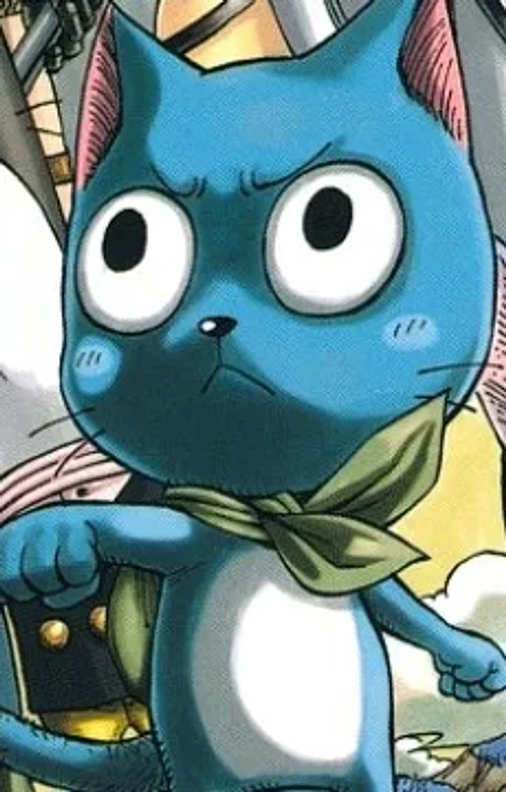 Happy character portrait from Fairy Tail