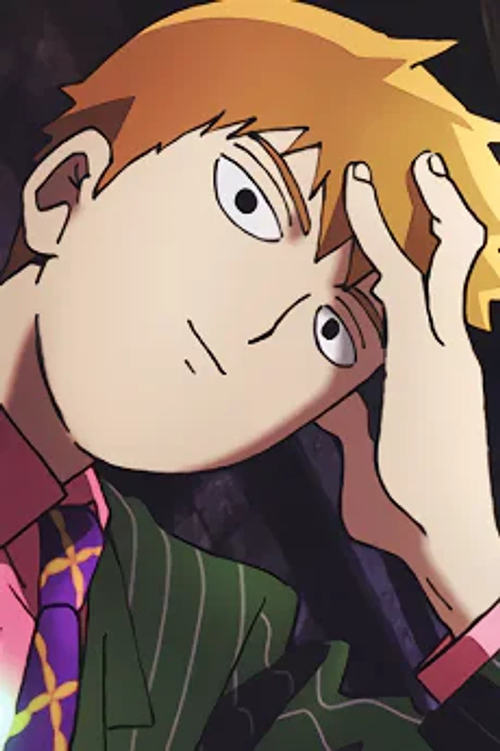 Reigen Arataka character portrait from Mob Psycho 100