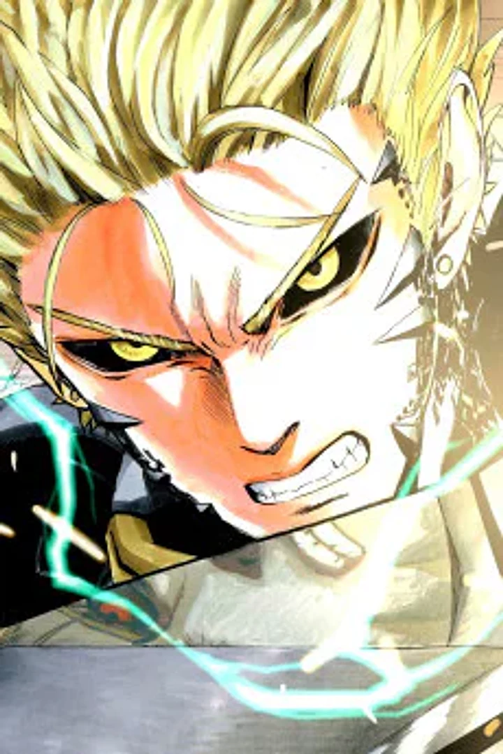 Genos character portrait from One-Punch Man