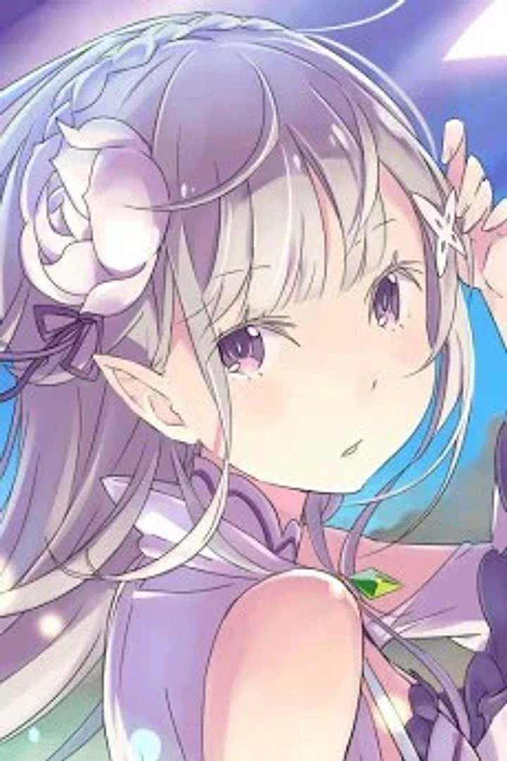 Emilia character portrait from Re:Zero